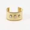 Manchette Théodore (Acier Doré) -Zagbijoux Boutique manchette theodore acier dore